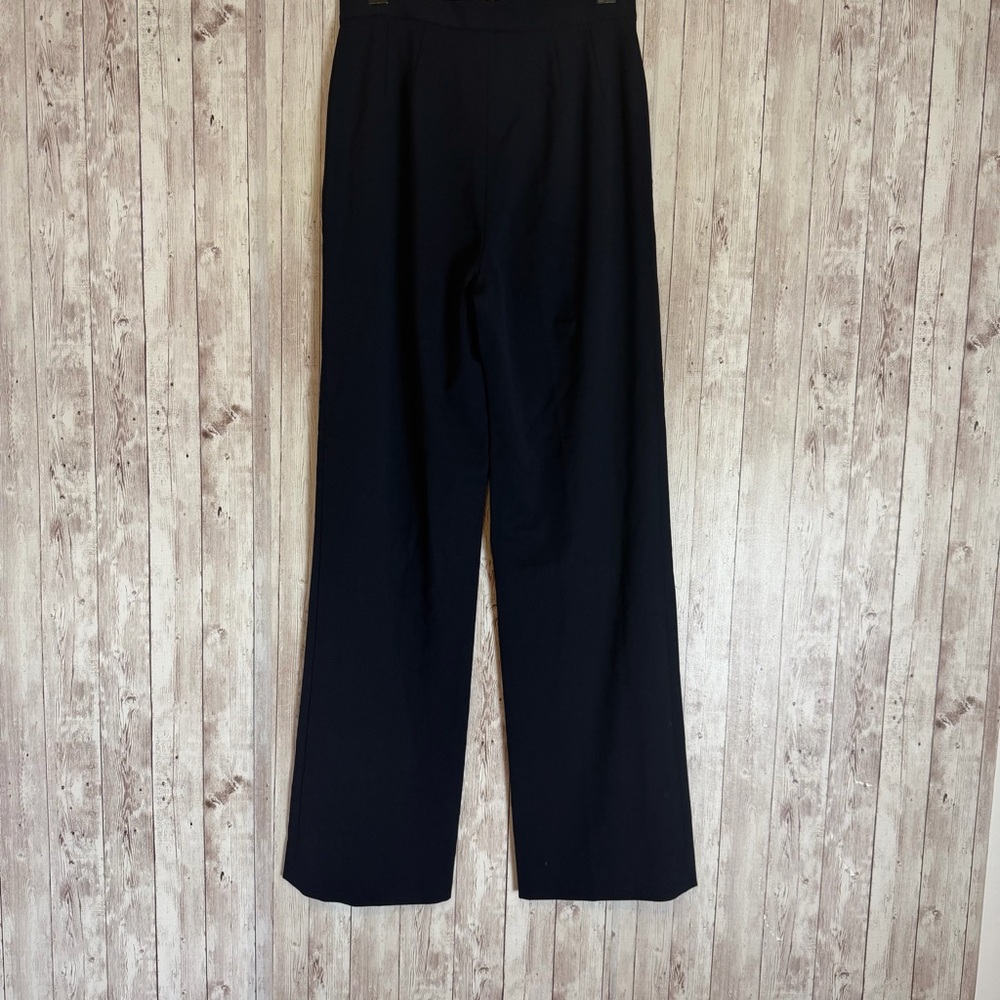 Lafayette 148 New York Navy Wool Blend Straight-Leg Dress Pants - Picture 5 of 6
